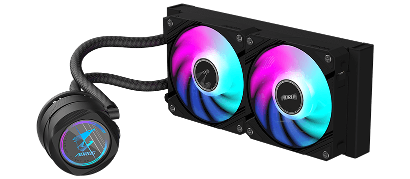 AORUS WATERFORCE II 240 Liquid CPU Cooler, 240mm Radiator with 2x